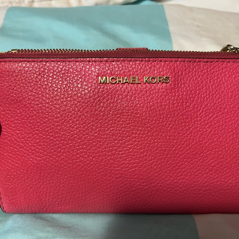 Michael Kors Fuchsia Leather Wallet